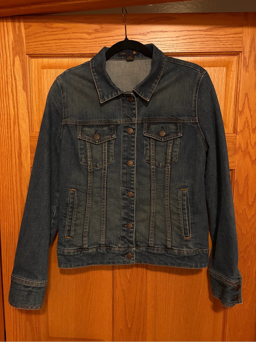J. Crew Medium Blue Denim Jacket with Button Front